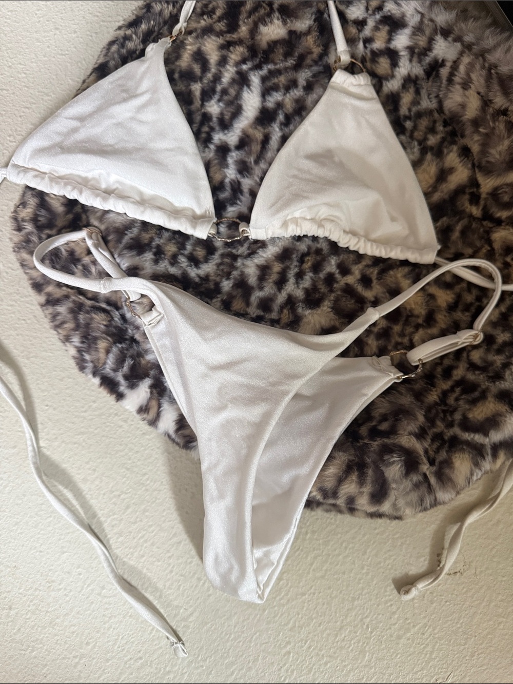 White Triangle String Bikini Set - Picture 3 of 3